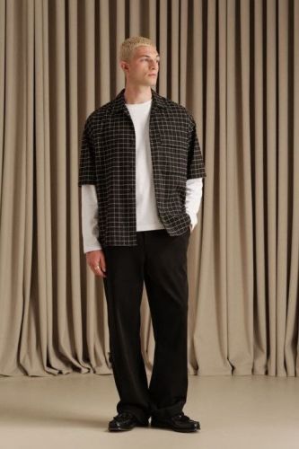 Chemise manches courtes à carreaux BELLEROSE HOMME | Marine