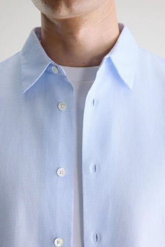 Bellerose Homme chemise Ciel hommes (Chemise mini quadrillé ciel - FLIP) - Marine | Much more than shoes