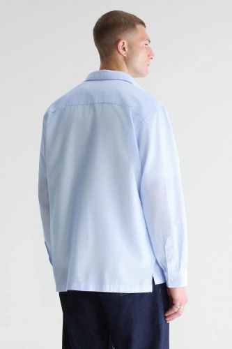 Bellerose Homme chemise Ciel hommes (Chemise mini quadrillé ciel - FLIP) - Marine | Much more than shoes