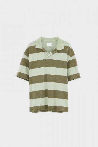 Bellerose Homme polo Kaki hommes (Polo rugby à manches courtes - FORST kaki/vert d'eau) - Marine | Much more than shoes