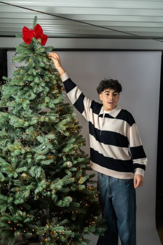 Polo rugby navy et beige BELLEROSE | Marine