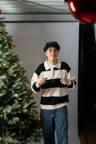 Polo rugby navy et beige BELLEROSE | Marine