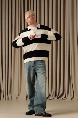 Polo rugby navy et beige BELLEROSE | Marine