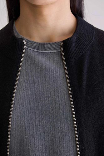 Pull zippé noir BELLEROSE | Marine