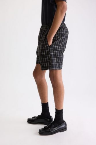 Bellerose Homme short Noir hommes (Short base noir petit carreaux noir/blan - SHAWT carreaux noir/blanc) - Marine | Much more than shoes