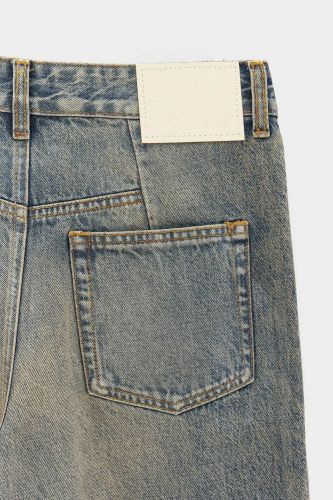 Jeans denim de coton bleu et coating transparent BELLEROSE | MARINE Auvelais