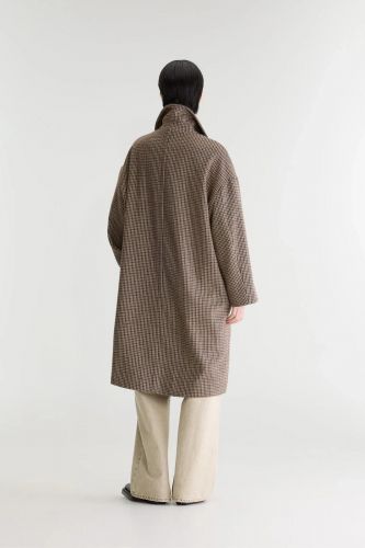 Manteau oversize en pied-de-poule BELLEROSE | Marine