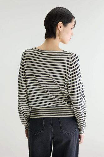 Pull en maille écru et bleu marine BELLEROSE | Marine