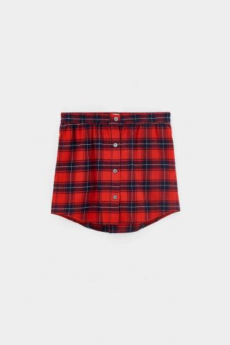Mini-jupe à carreaux rouge BELLEROSE | Marine