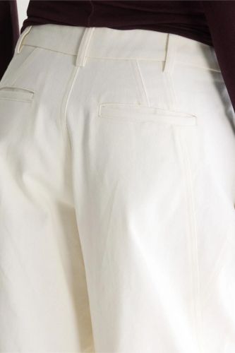Pantalon fuselé écru en coton BELLEROSE | Marine