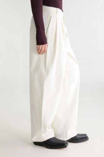 Pantalon fuselé écru en coton BELLEROSE | Marine