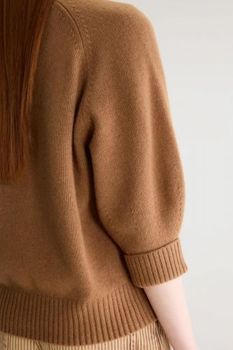 Pull camel à manches 3/4 BELLEROSE | Marine