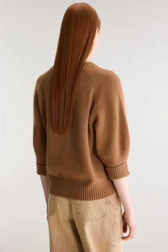 Pull camel à manches 3/4 BELLEROSE | Marine