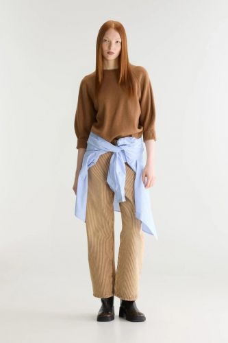 Pull camel à manches 3/4 BELLEROSE | Marine