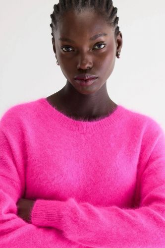 Pull oversize rose fluo BELLEROSE | Marine