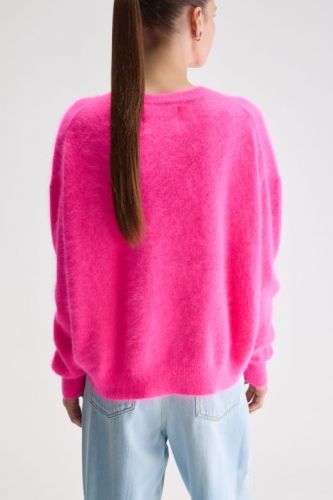 Bellerose pull Fuschia femmes (Pull manches longues oversize - DATUS angora fluo pink) - Marine | Much more than shoes
