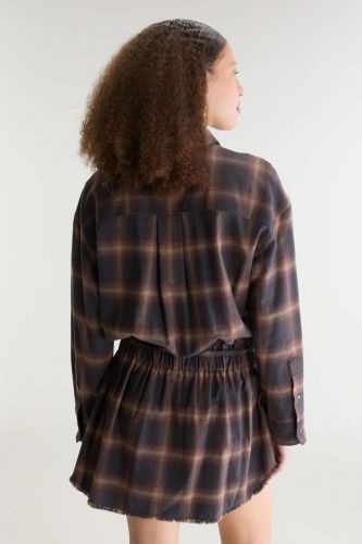 Mini-robe à carreaux brun multi BELLEROSE | Marine