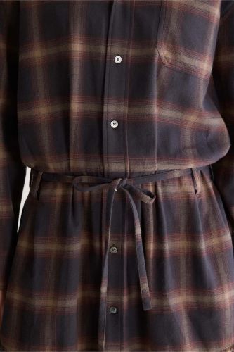 Mini-robe à carreaux brun multi BELLEROSE | Marine