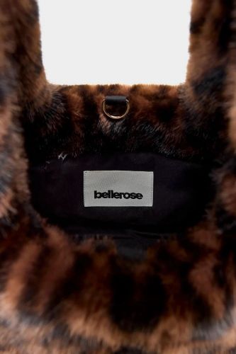 Sac léopard en fausse fourrure BELLEROSE | Marine