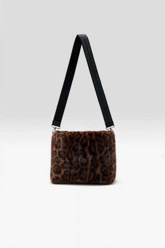 Sac léopard en fausse fourrure BELLEROSE | Marine