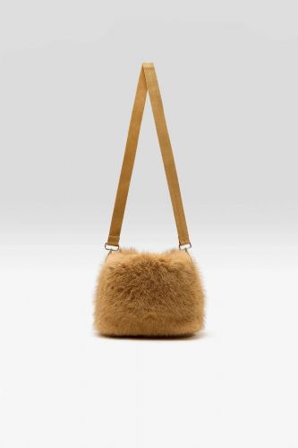 Mini sac en fourrure camel BELLEROSE | Marine
