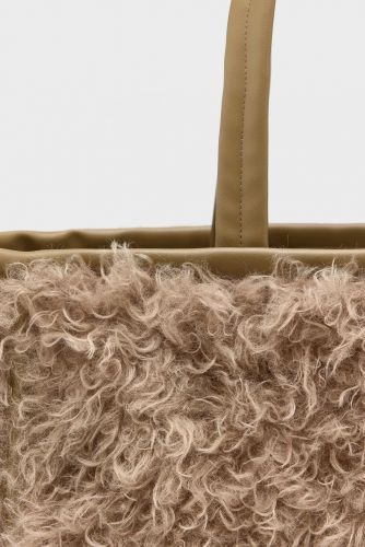 Sac cabas fausse fourrure beige BELLEROSE | MARINE Auvelais