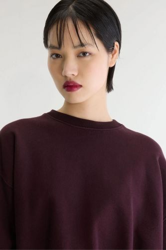 Sweat bordeaux coupe courte BELLEROSE | Marine