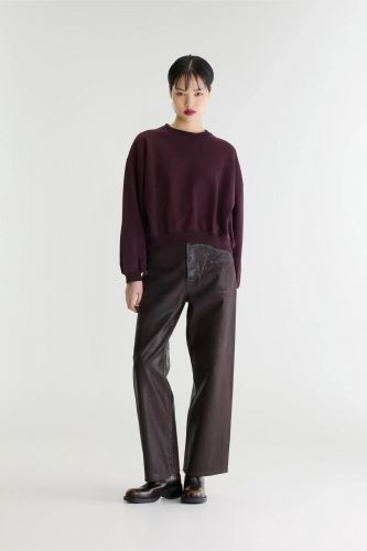 Sweat bordeaux coupe courte BELLEROSE | Marine