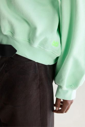 Sweat vert fluo coupe courte BELLEROSE | Marine