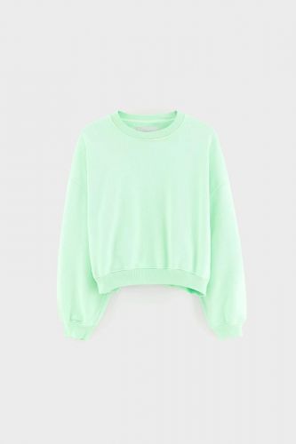 Sweat vert fluo coupe courte BELLEROSE | Marine