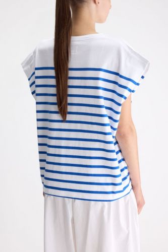Bellerose tee-Shirt Bleu/blanc femmes (Tshirt ligné marinière  - VICE) - Marine | Much more than shoes