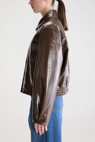 Veste similicuir versnis marron BELLEROSE | MARINE Auvelais