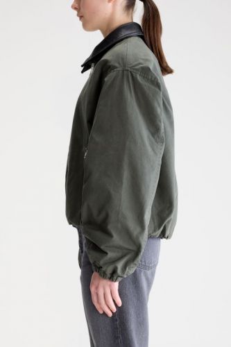 Bomber vert foncé col ton sur ton BELLEROSE | MARINE Auvelais
