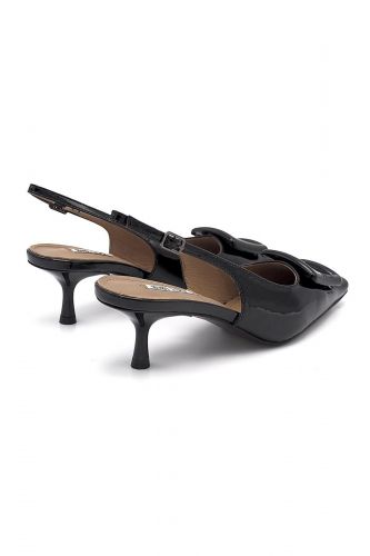 Bibilou slingback Noir femmes (Arrière ouvert petit talon Kitten  - 614 noir) - Marine | Much more than shoes