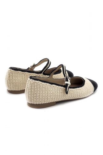 Bibilou Ballerines Noir/blanc femmes (Ballerine crochet noir & blanc - 657 crochet noir & blanc) - Marine | Much more than shoes