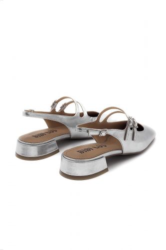 Bibilou Ballerines Argent femmes (Ballerine petit talon double bride - 678 ballerine double bride) - Marine | Much more than shoes