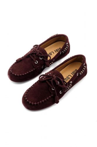 Boat shoes bordeaux à perles BIBILOU | Marine
