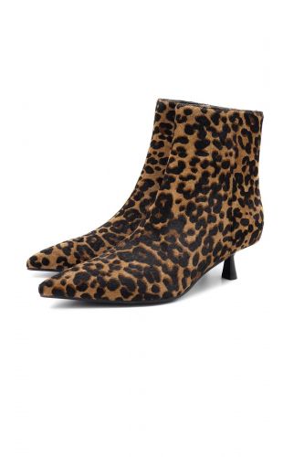 Boots kitten heel imprimé léopard BIBI LOU | MARINE Auvelais