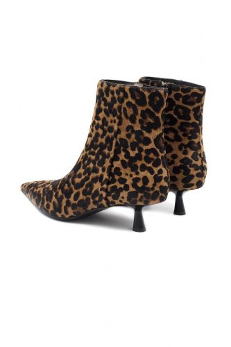 Boots kitten heel imprimé léopard BIBI LOU | MARINE Auvelais
