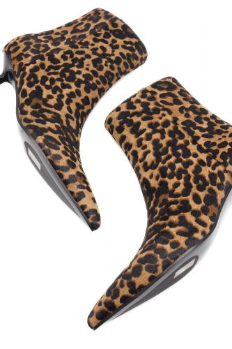 Boots kitten heel imprimé léopard BIBI LOU | MARINE Auvelais