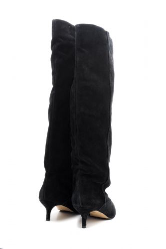 Botte tube nubuck noir BIBILOU | Marine Auvelais 