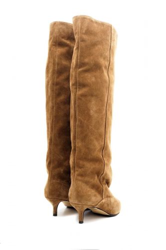 Botte tube nubuck camel BIBILOU | Marine Auvelais 
