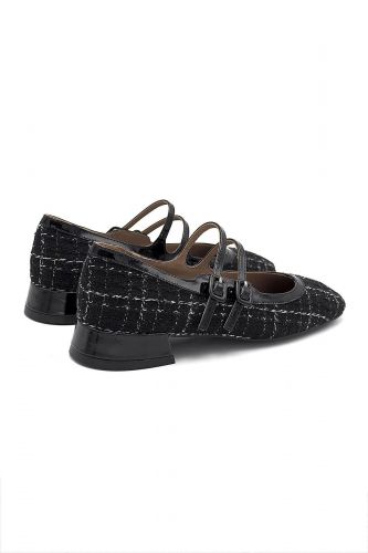 Bibilou Ballerines Noir femmes (double fines brides tweed noir - 659 tweed noir) - Marine | Much more than shoes