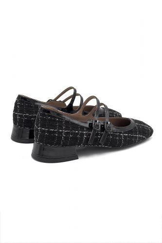 Bibilou Ballerines Noir femmes (double fines brides tweed noir - 659 tweed noir) - Marine | Much more than shoes