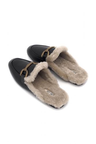 Moccasin en cuir noir BIBILOU | Marine