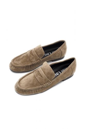 Mocassins en nubuk taupe BIBILOU | Marine