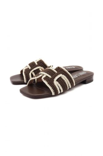 Bibilou mule Brun femmes (Mules marron clapette en 