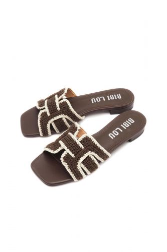 Bibilou mule Brun femmes (Mules marron clapette en 