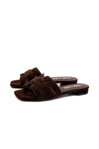 Bibilou mule Brun femmes (Mules marron - 760 mules planas marron) - Marine | Much more than shoes