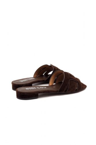 Bibilou mule Brun femmes (Mules marron - 760 mules planas marron) - Marine | Much more than shoes